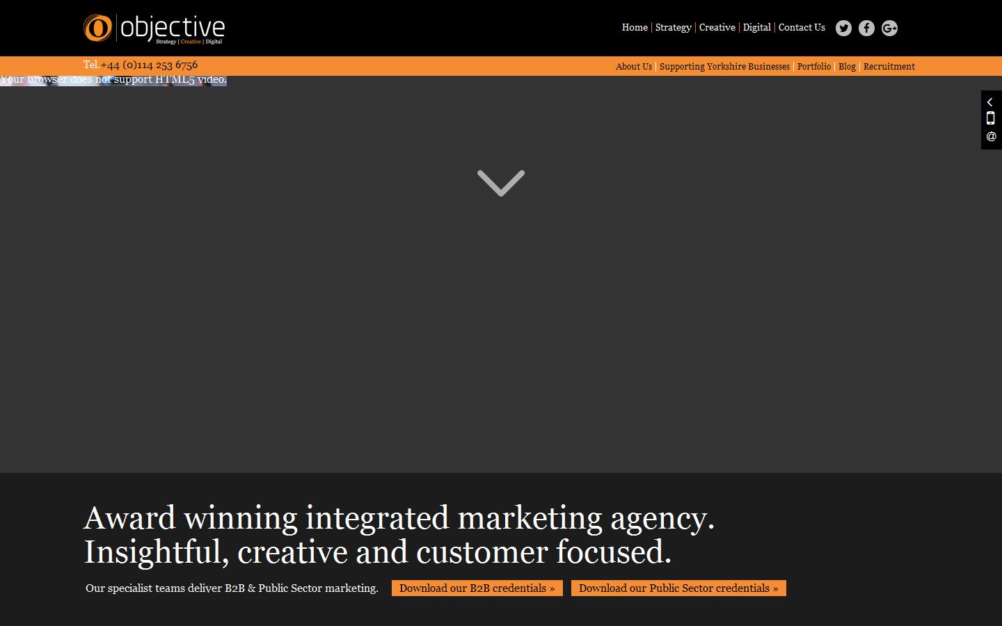 Objective Creative Limited Website