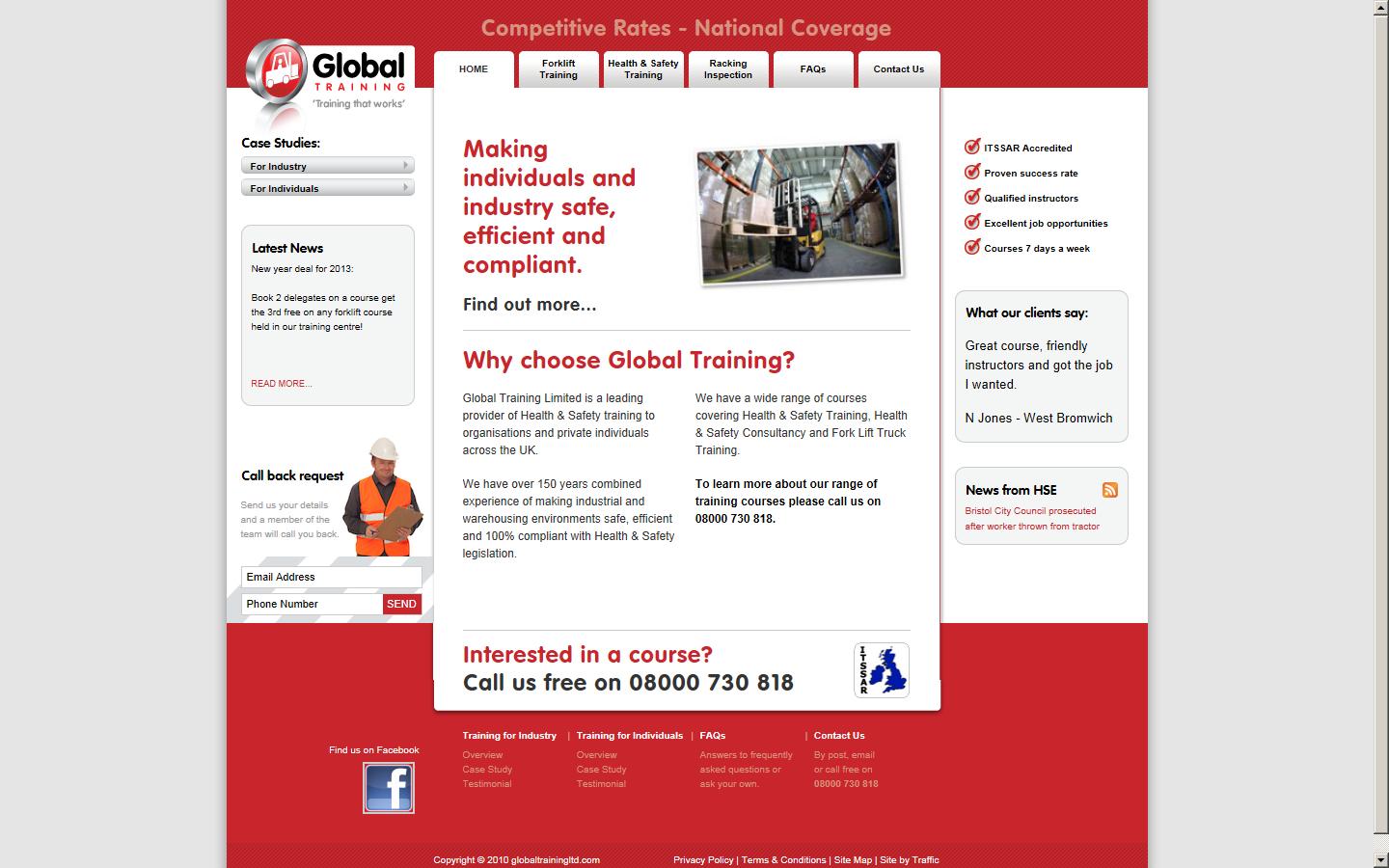 Global Training Ltd Website