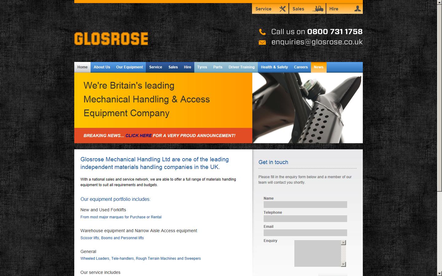 Glosrose Engineering Ltd Website