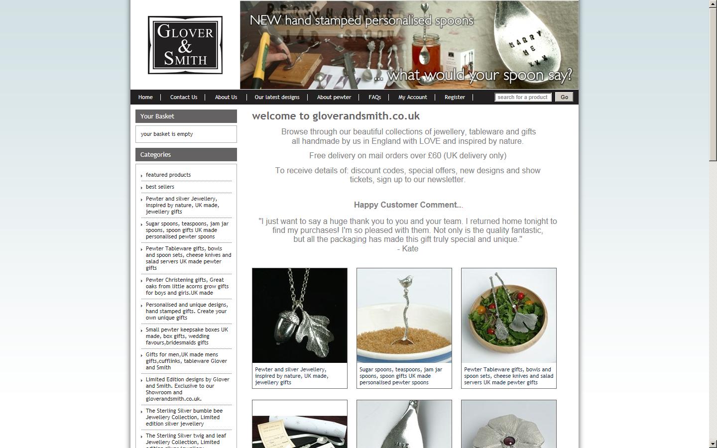 Glover and Smith Designs Website