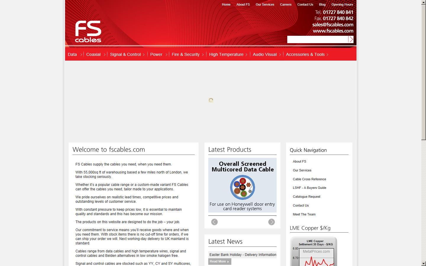 FS Cables (Flexible & Specialist Cables) Website