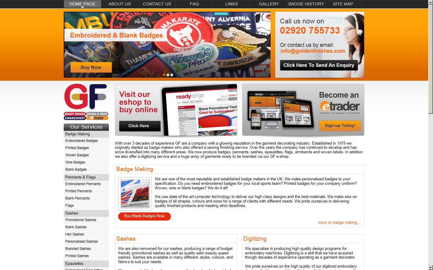 Golden Finishes Ltd Website