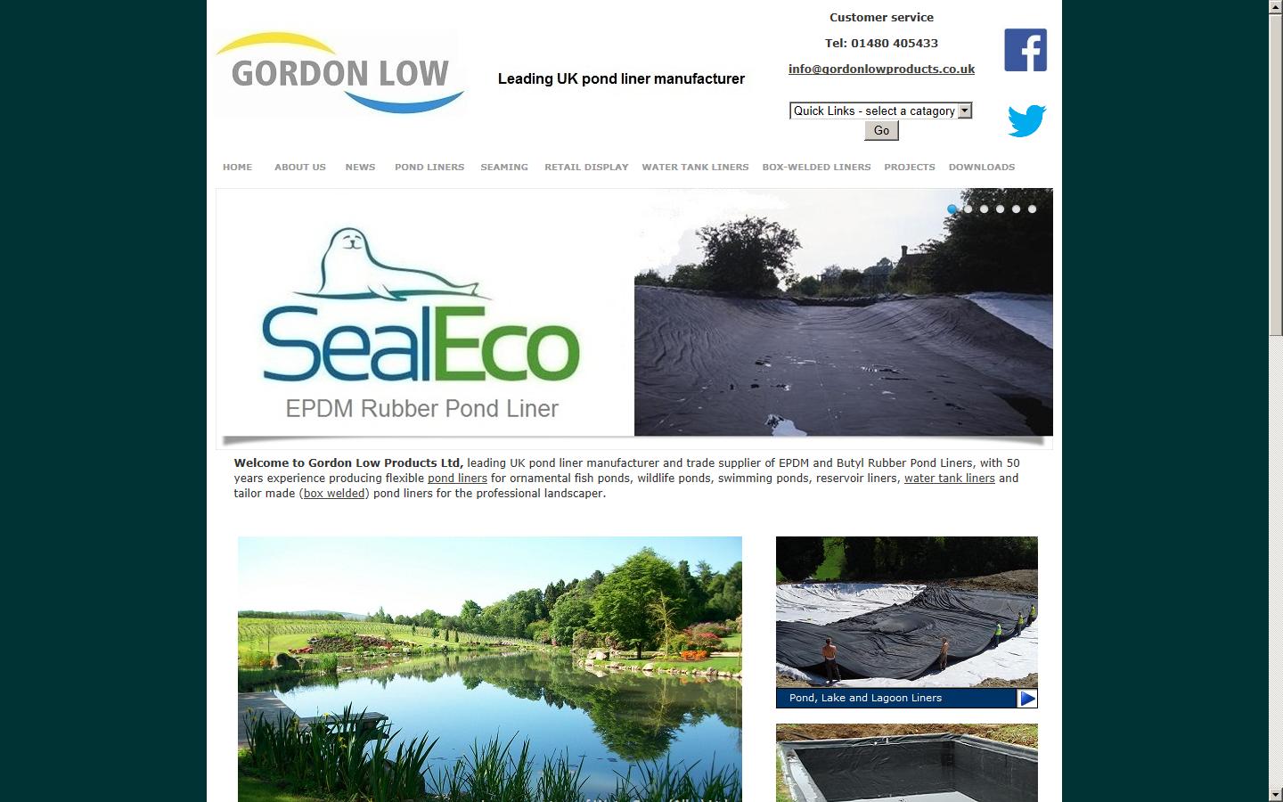 Gordon Low Products Ltd Website