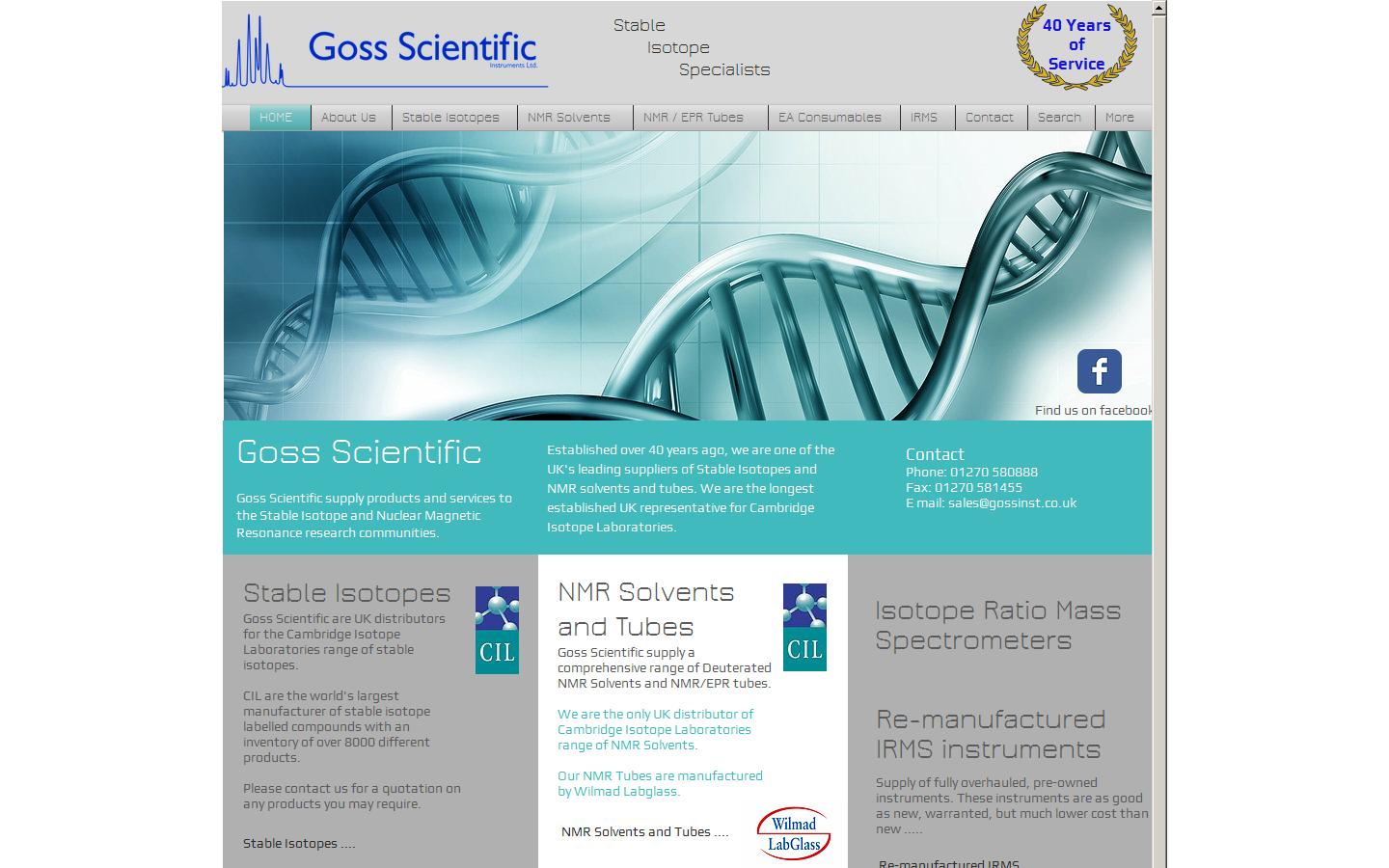 Goss Scientific Instruments Ltd Website