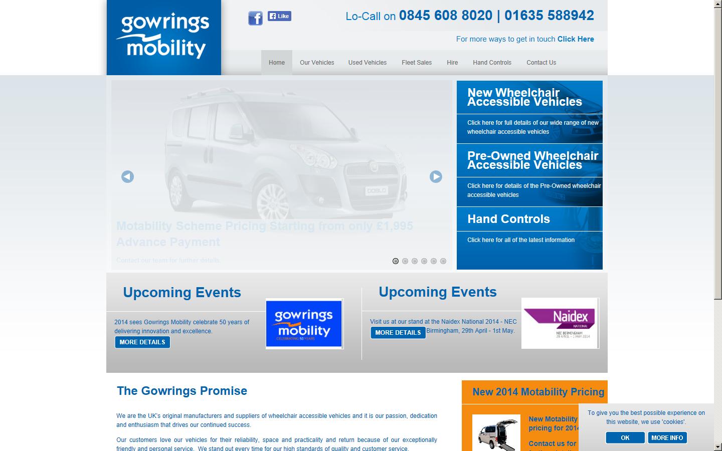 Gowrings Mobility Website