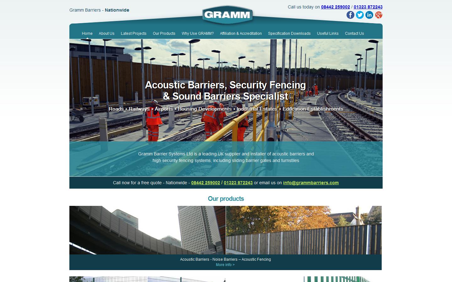 Gramm Barrier Systems Ltd Website