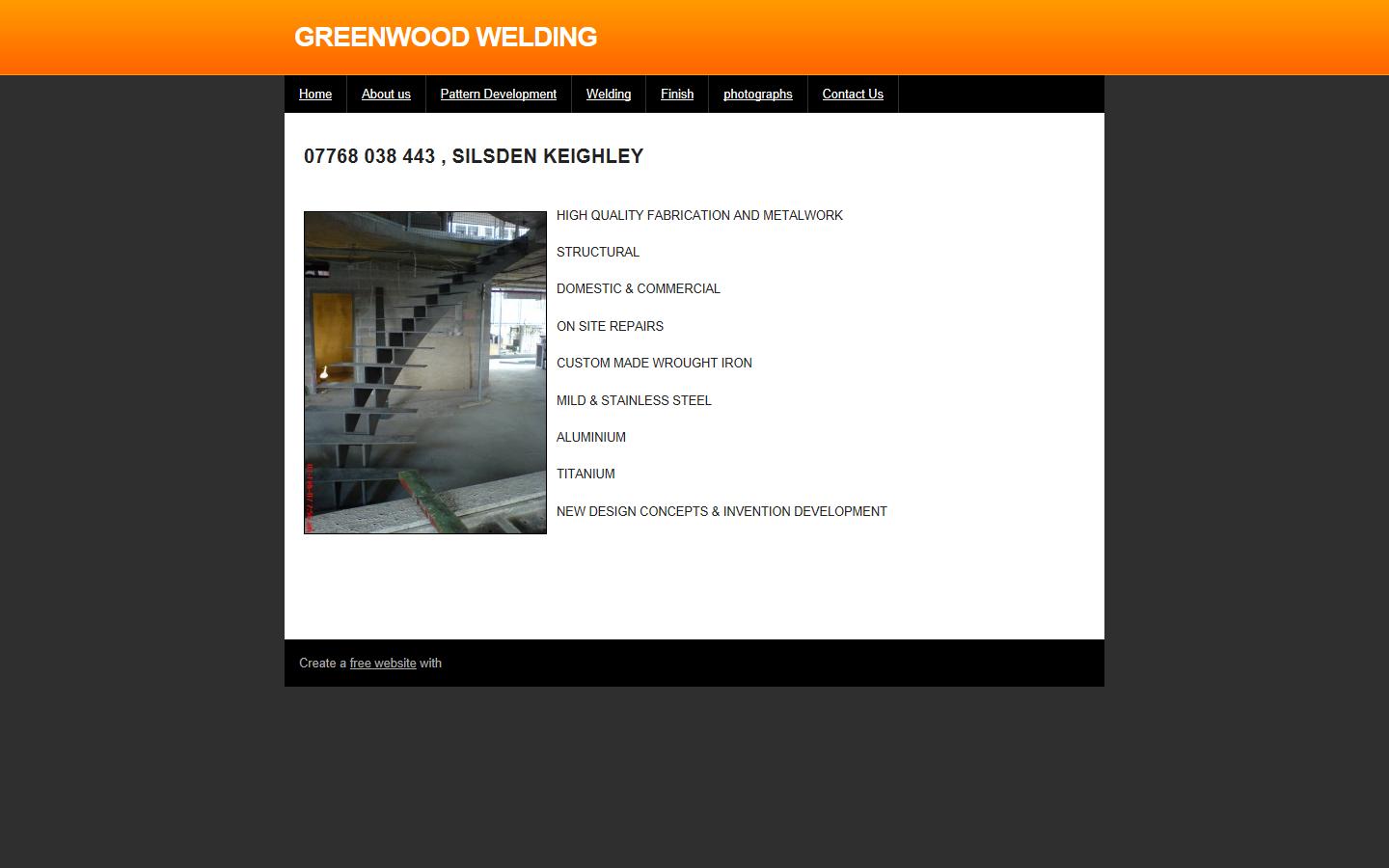 greenwood welding Website