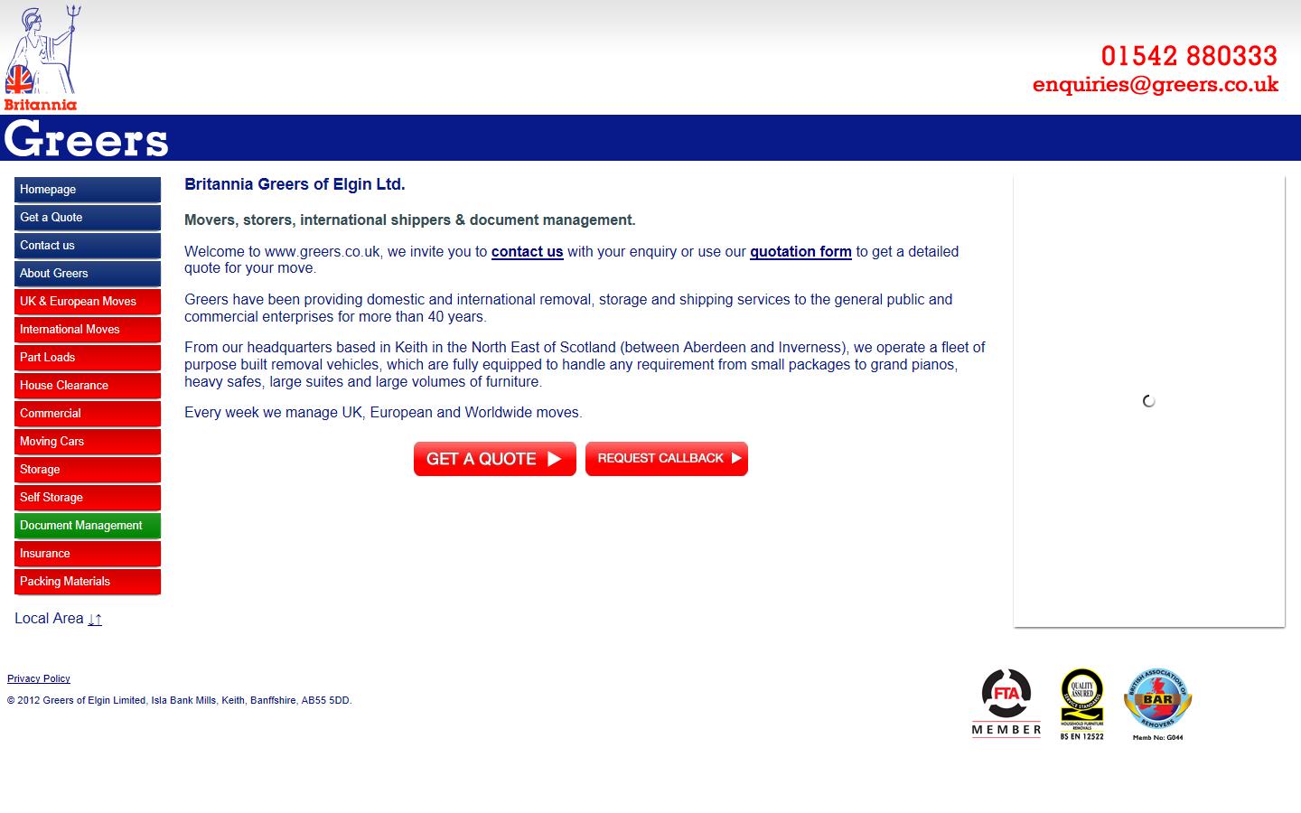Greers Of Elgin Limited Website