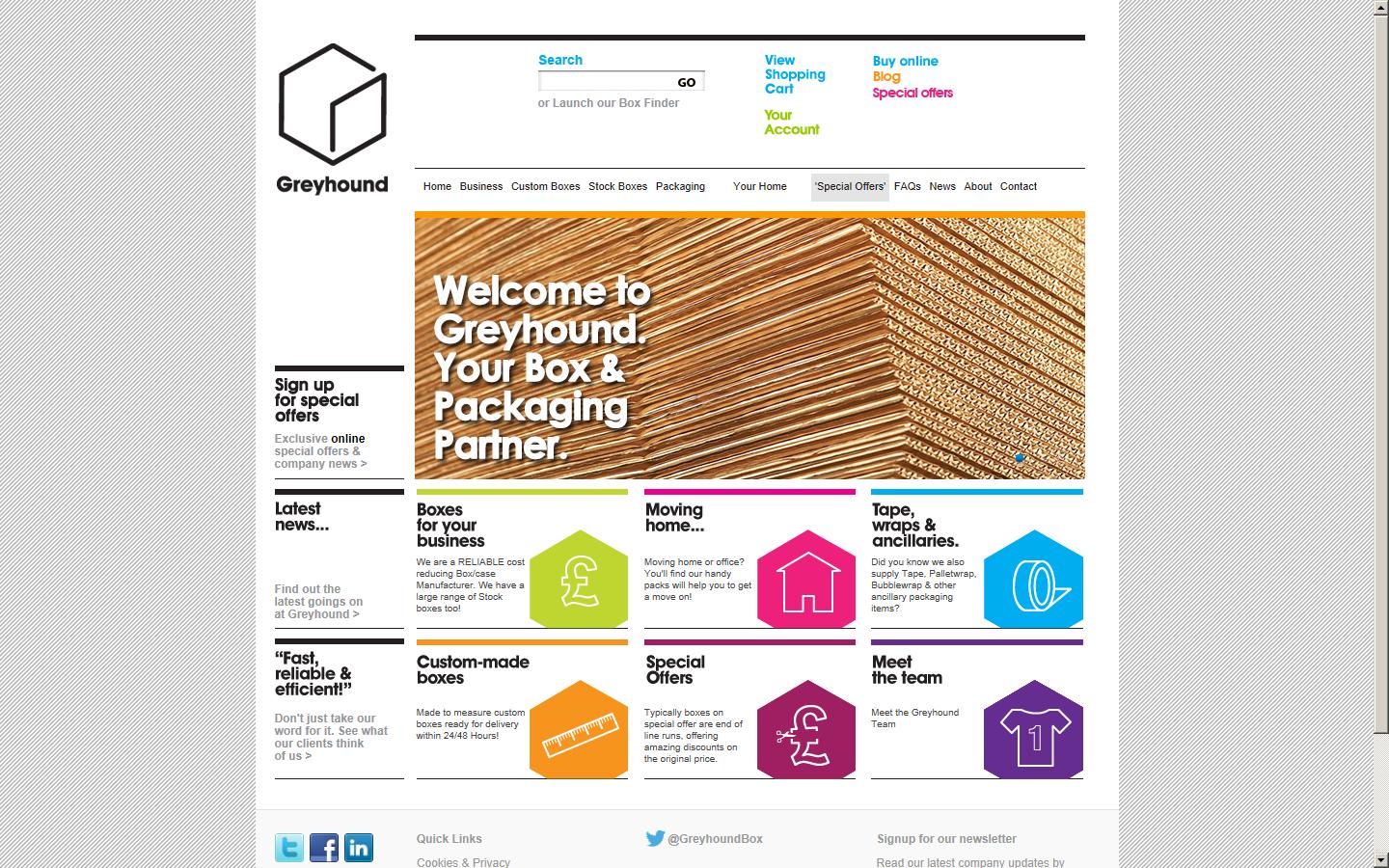 Greyhound Box & Packaging Ltd Website