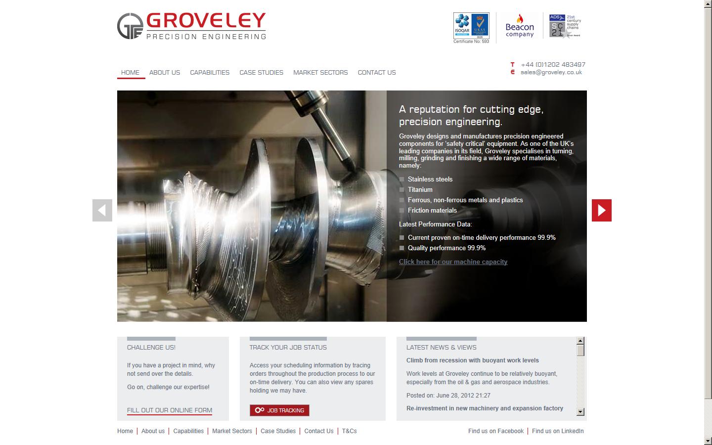 Groveley Detection Ltd Website