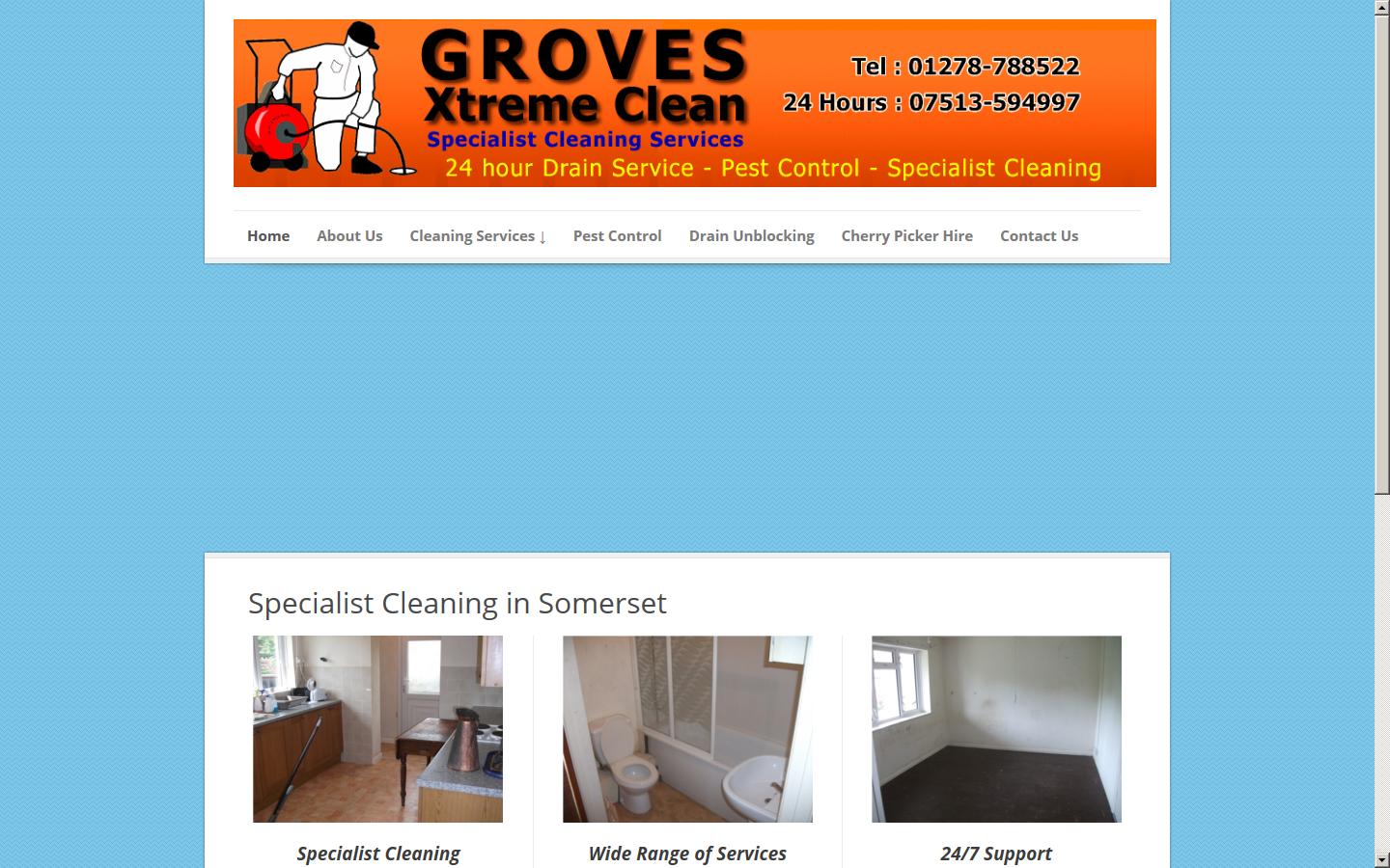 Groves Xtreme Clean Website