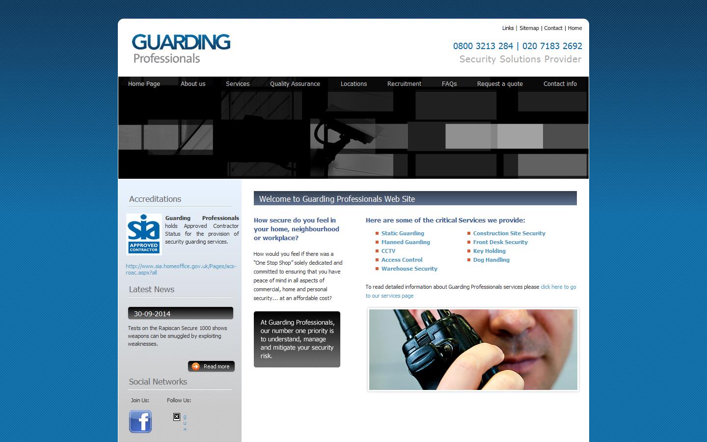 Guarding Professionals Website