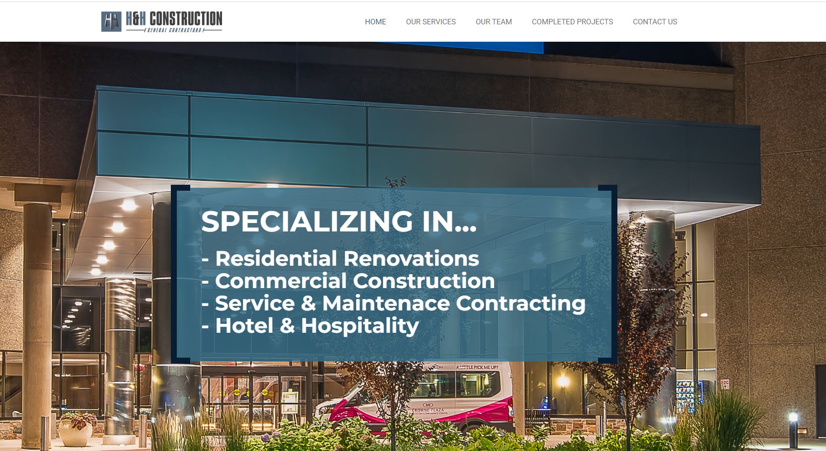 H & H Contracts Scaffolding Website