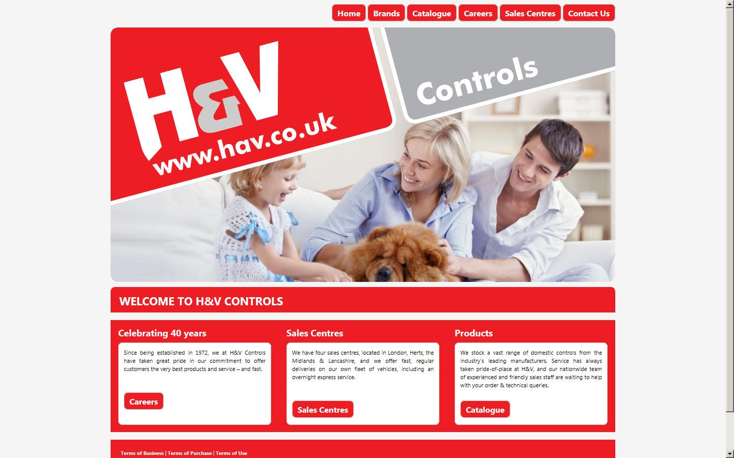 H&V Controls Midlands Website