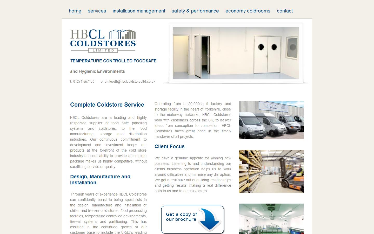 HBCL Coldstores Ltd Website