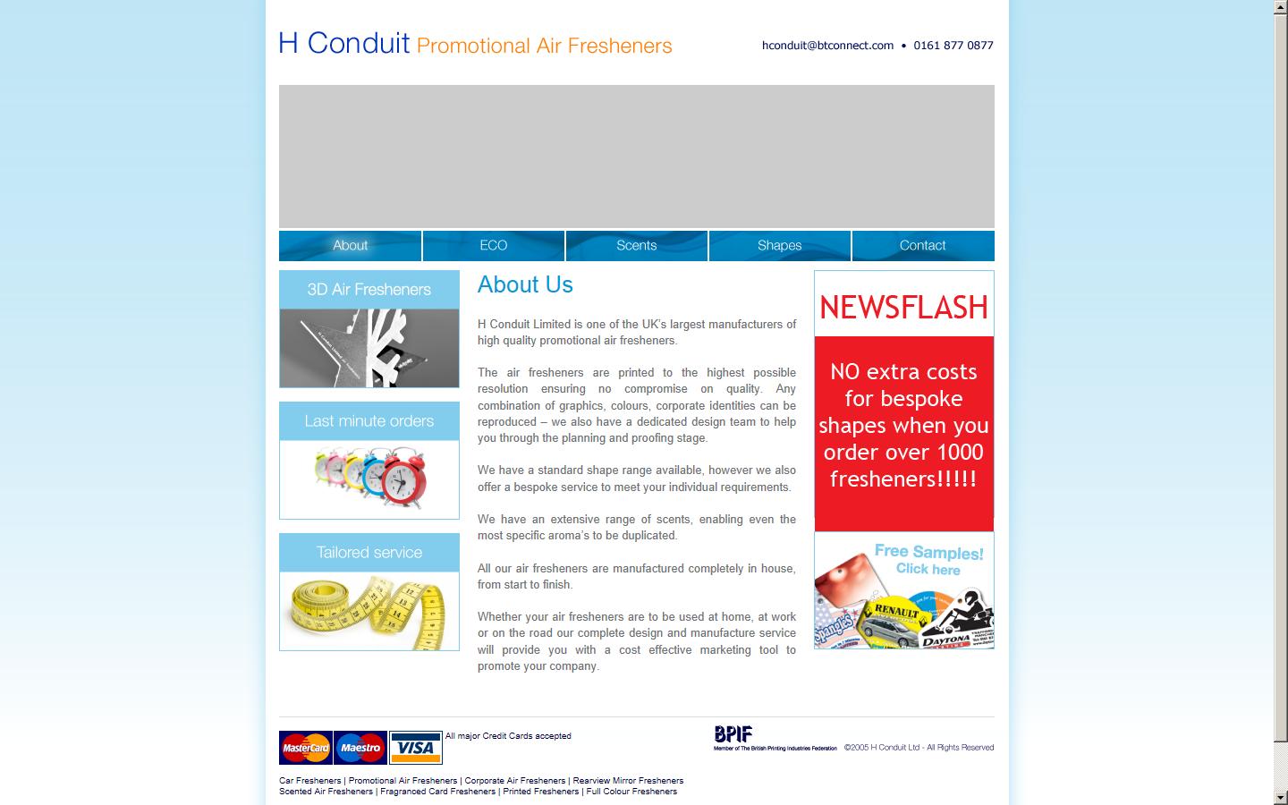 H Conduit Limited Website