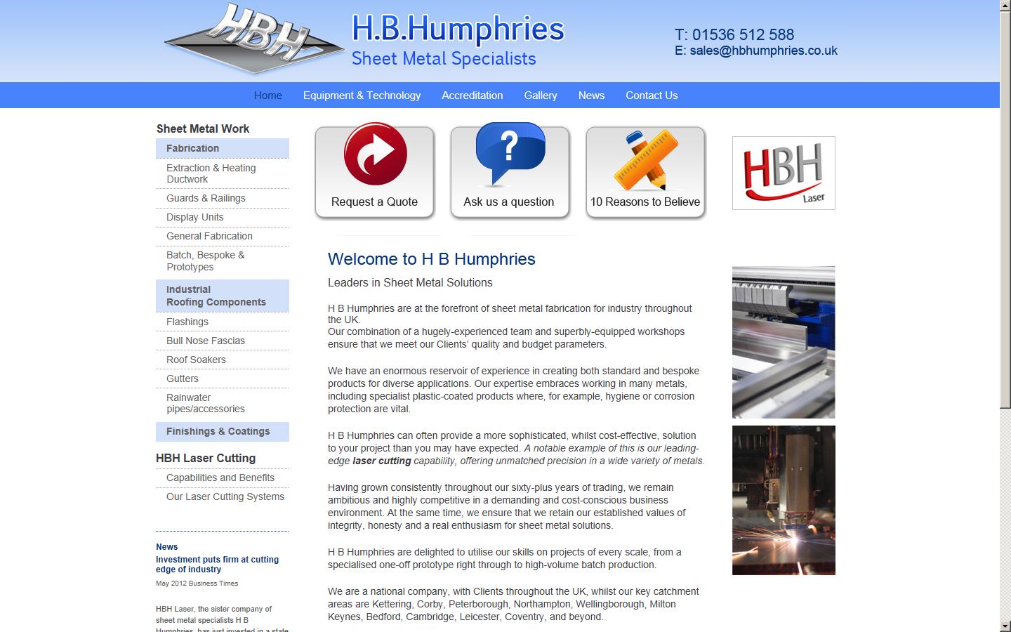 H B Humphries Website
