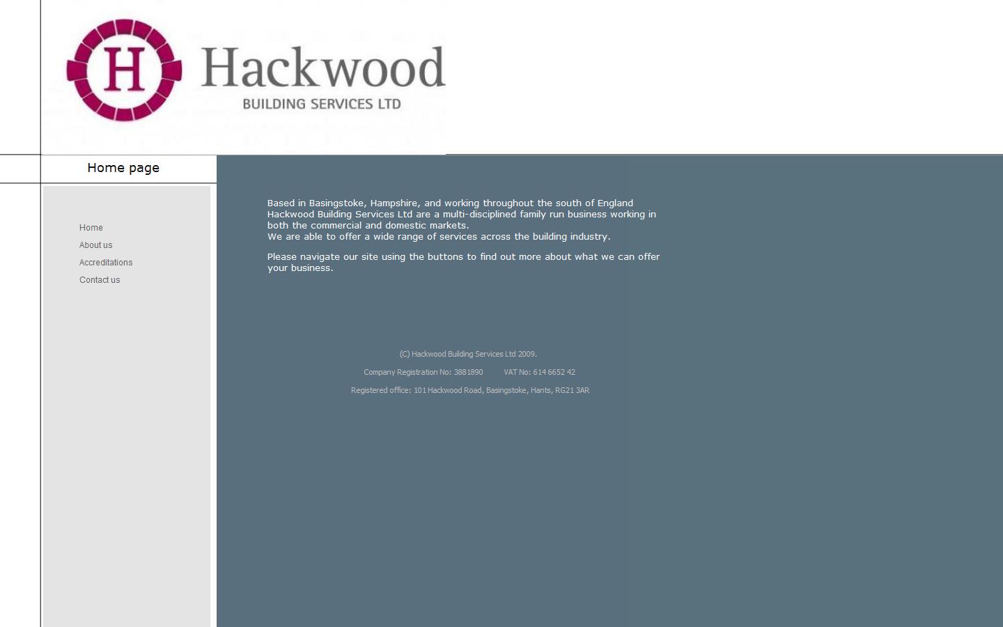 Hackwood Building Services Ltd Website