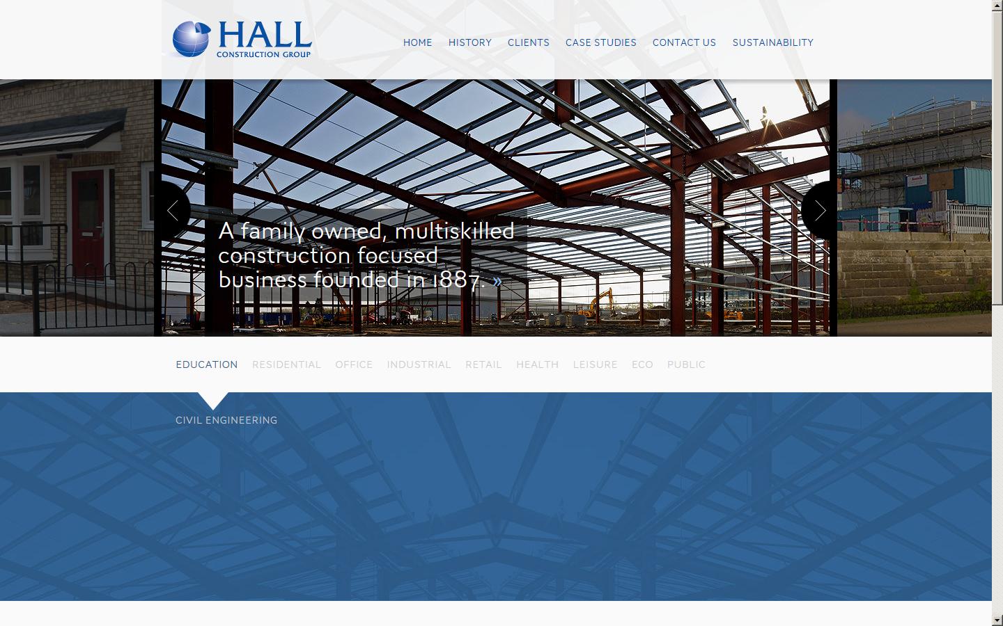 Hall Construction Group Ltd Website