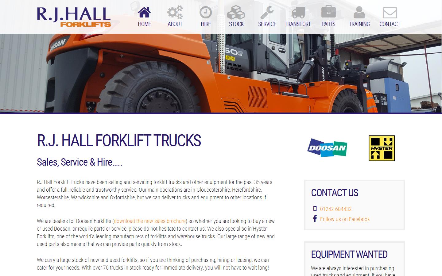 Hall Forklift Trucks Website