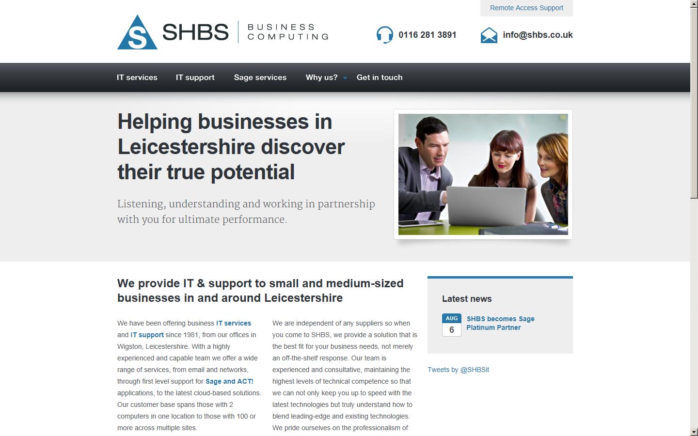 SHBS Ltd  Website