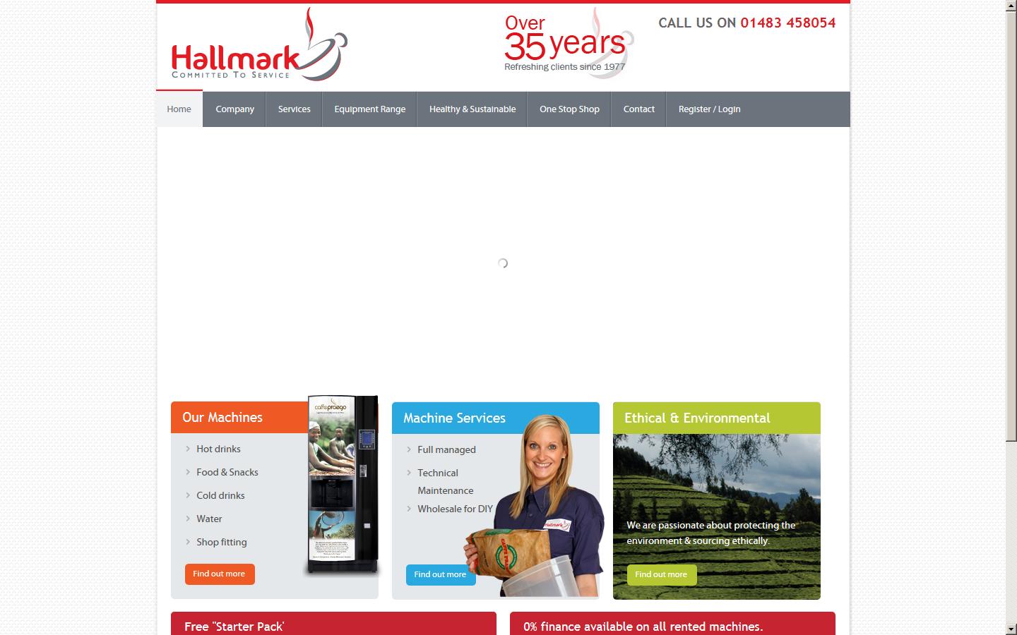 Hallmark Vending Ltd Website