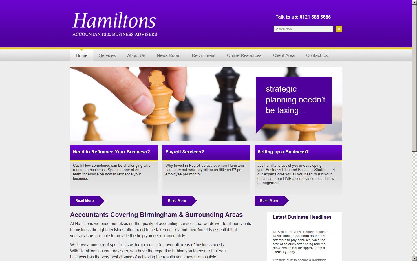 Hamiltons Website
