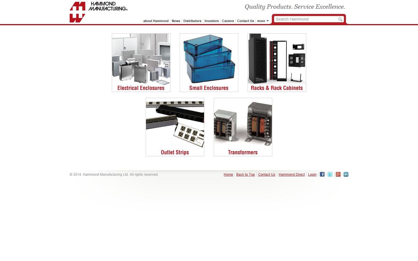 Hammond Electronics Limited Website