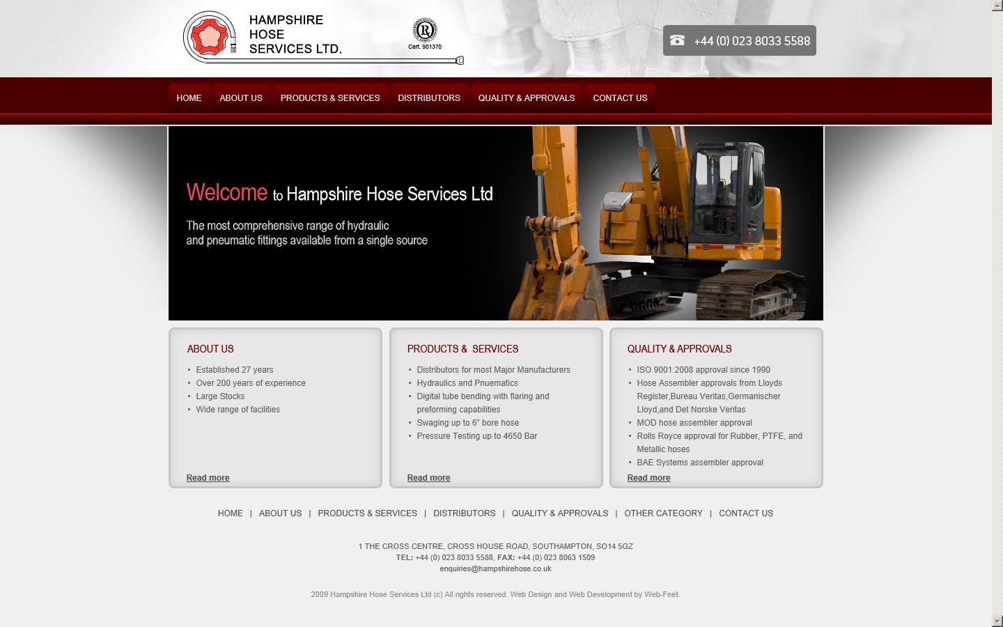 Hampshire Hose Services Ltd Website