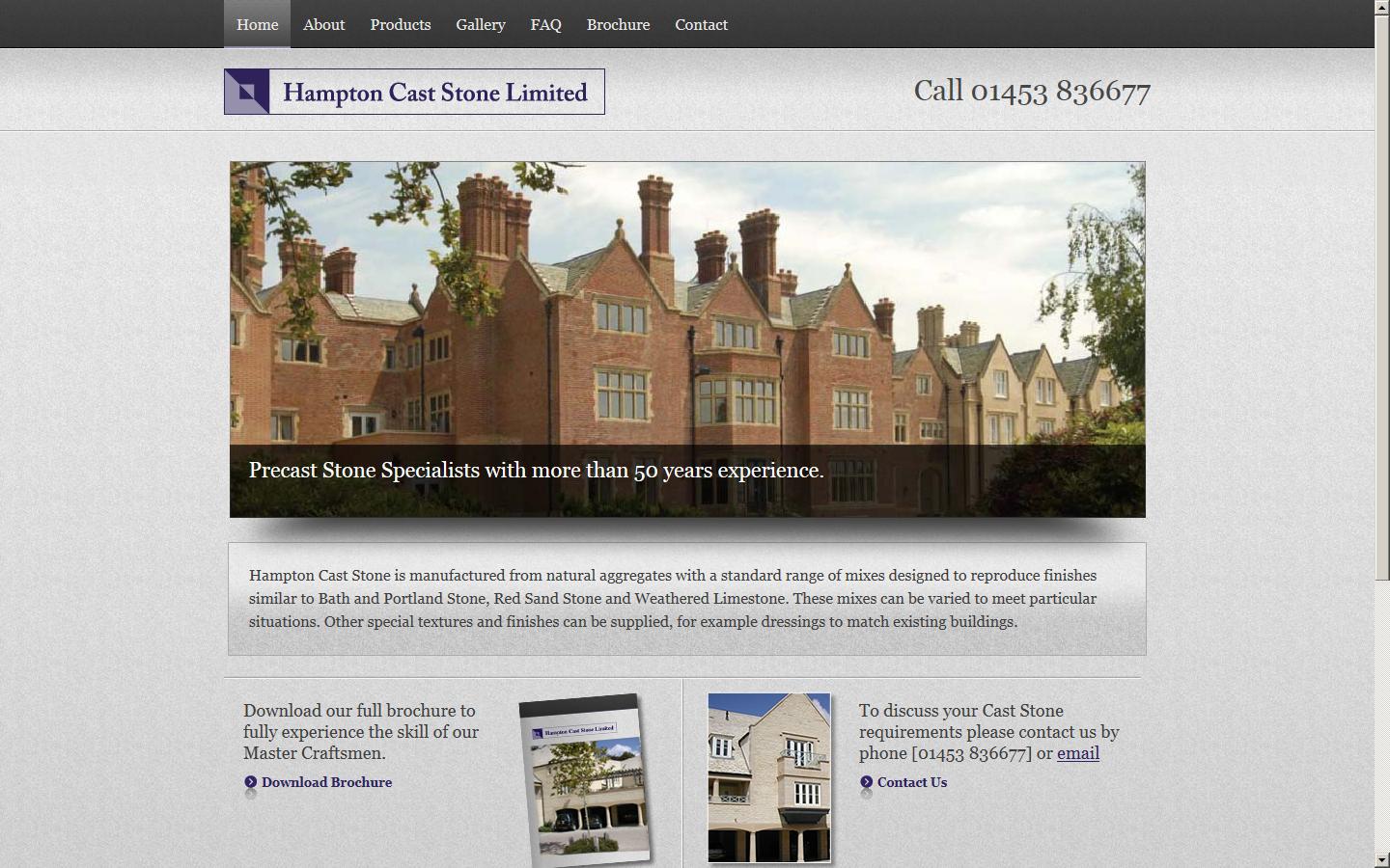 Hampton Cast Stone Limited Website
