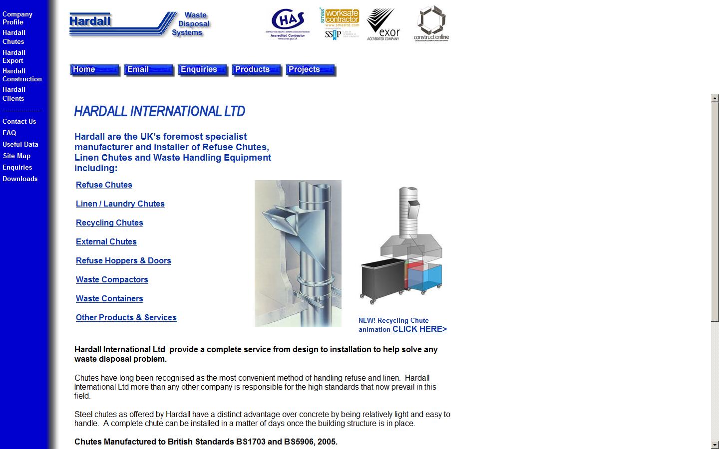 Hardall International Limited Website