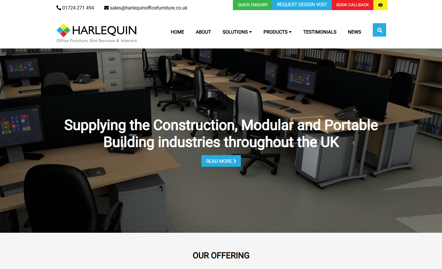 Harlequin Office Furniture Website
