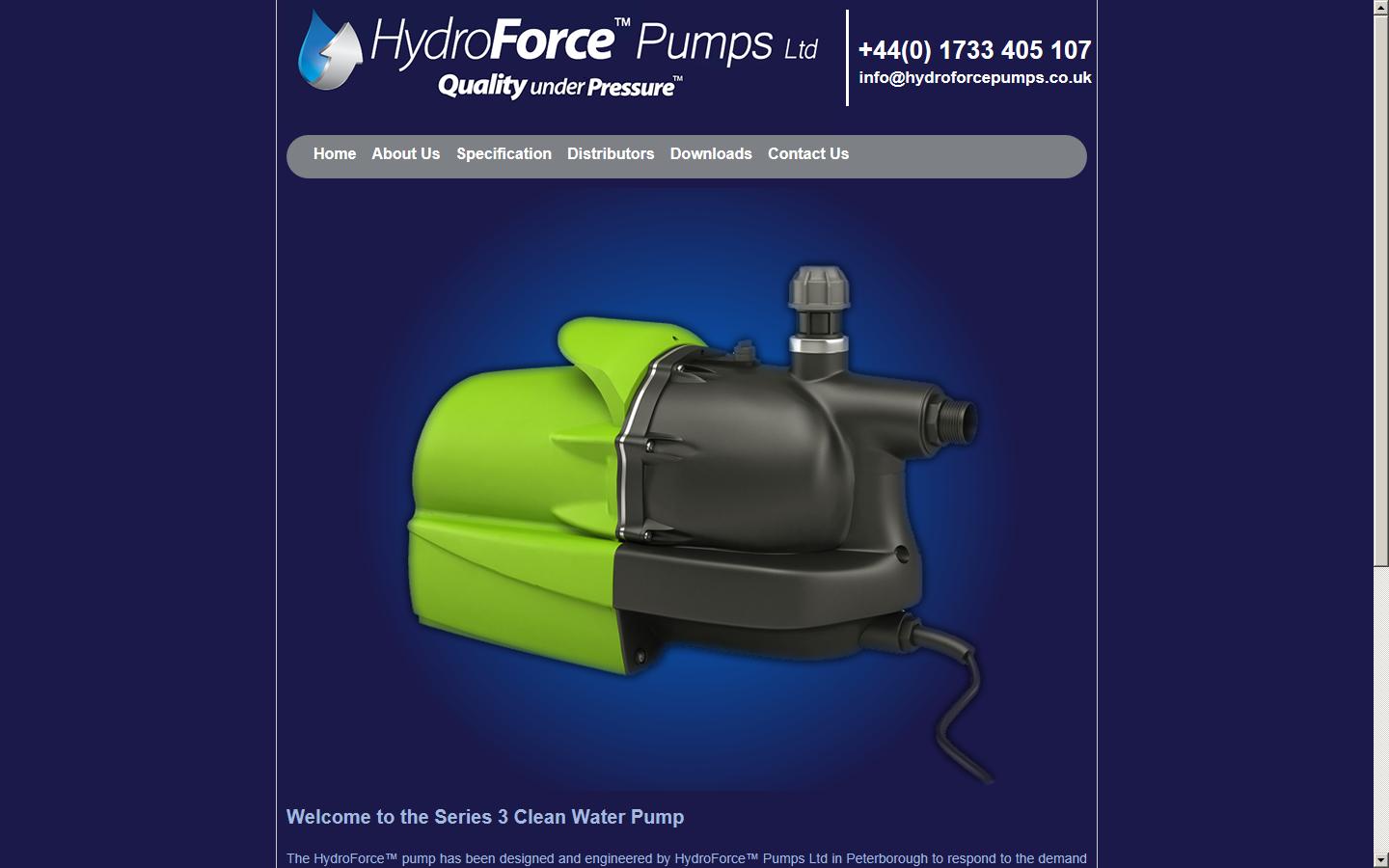 Hydroforce Pumps Ltd Website