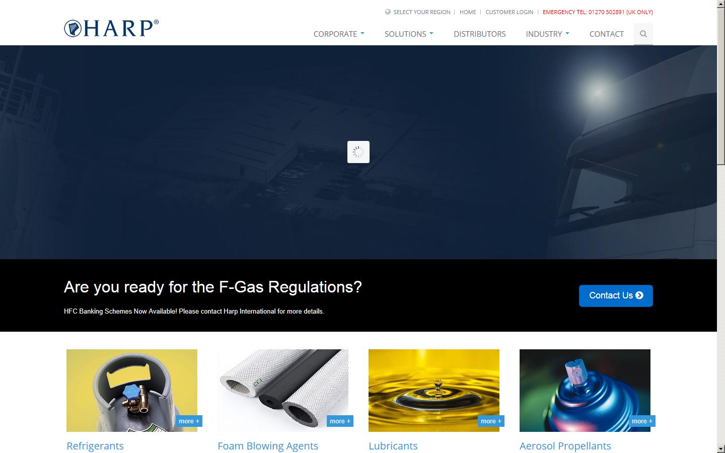 Harp International Ltd Website