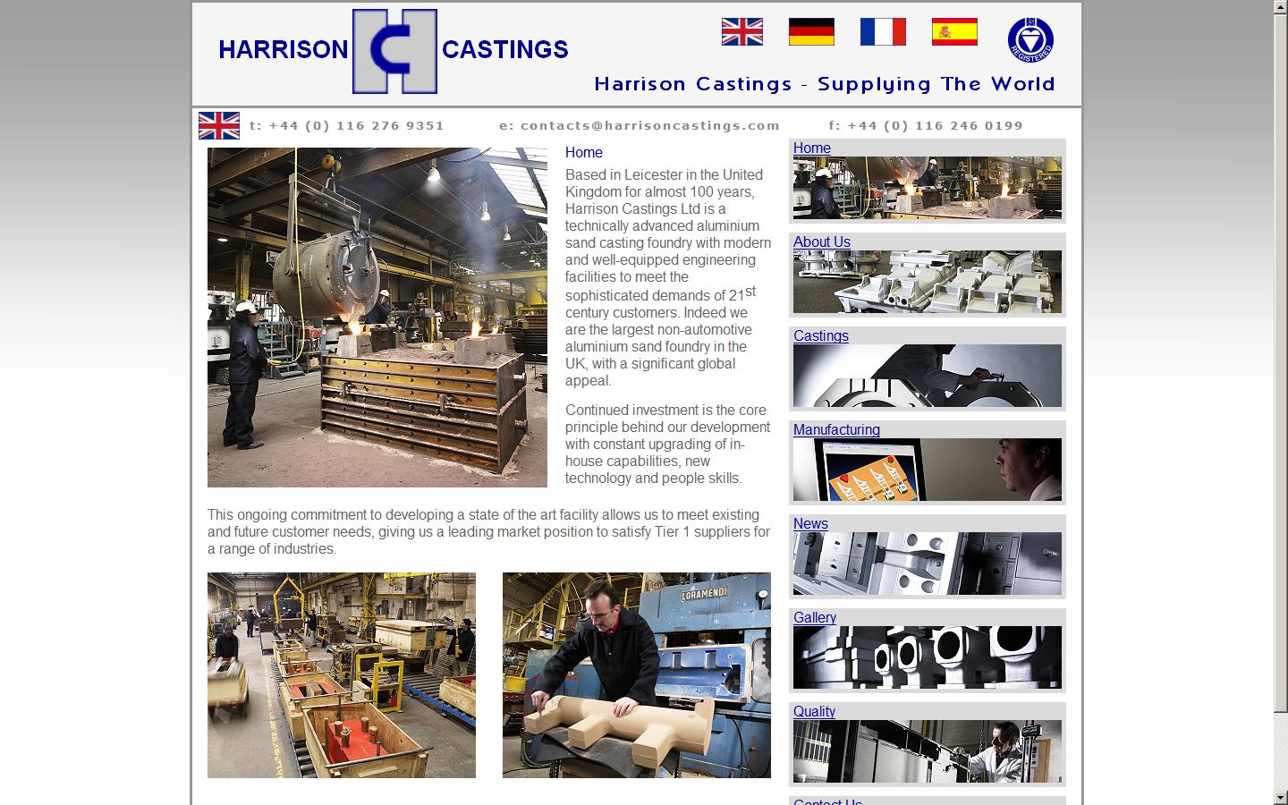 Harrison Castings Limited Website