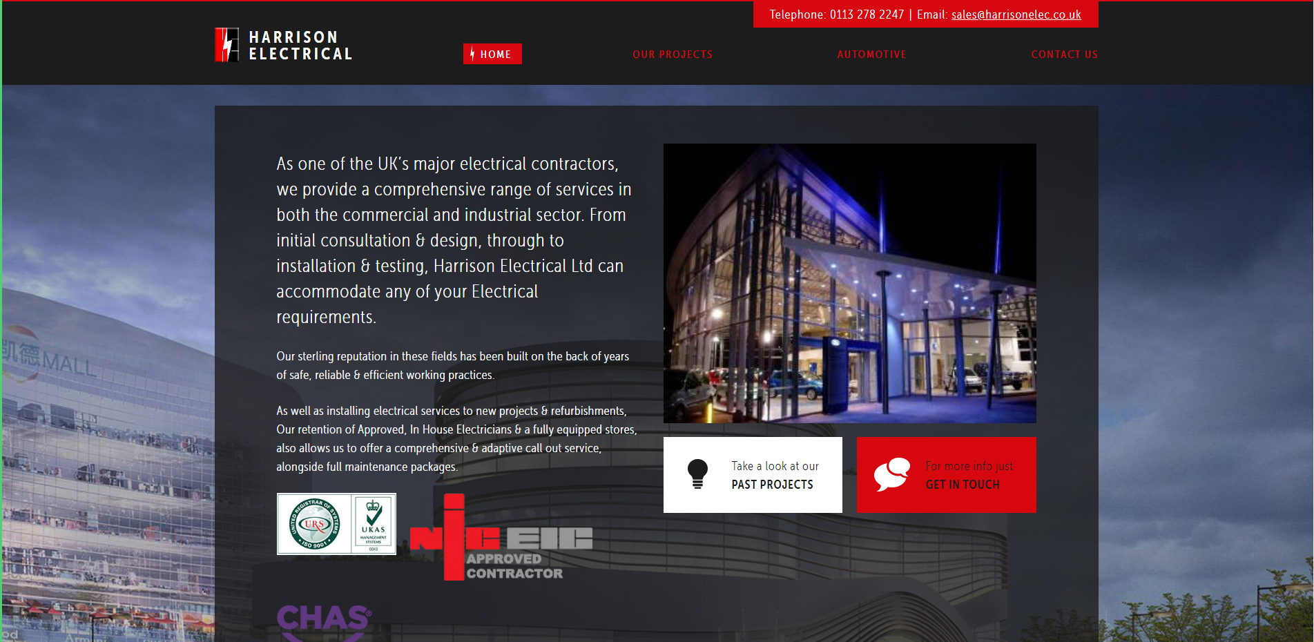 Harrison Electrical Ltd Website
