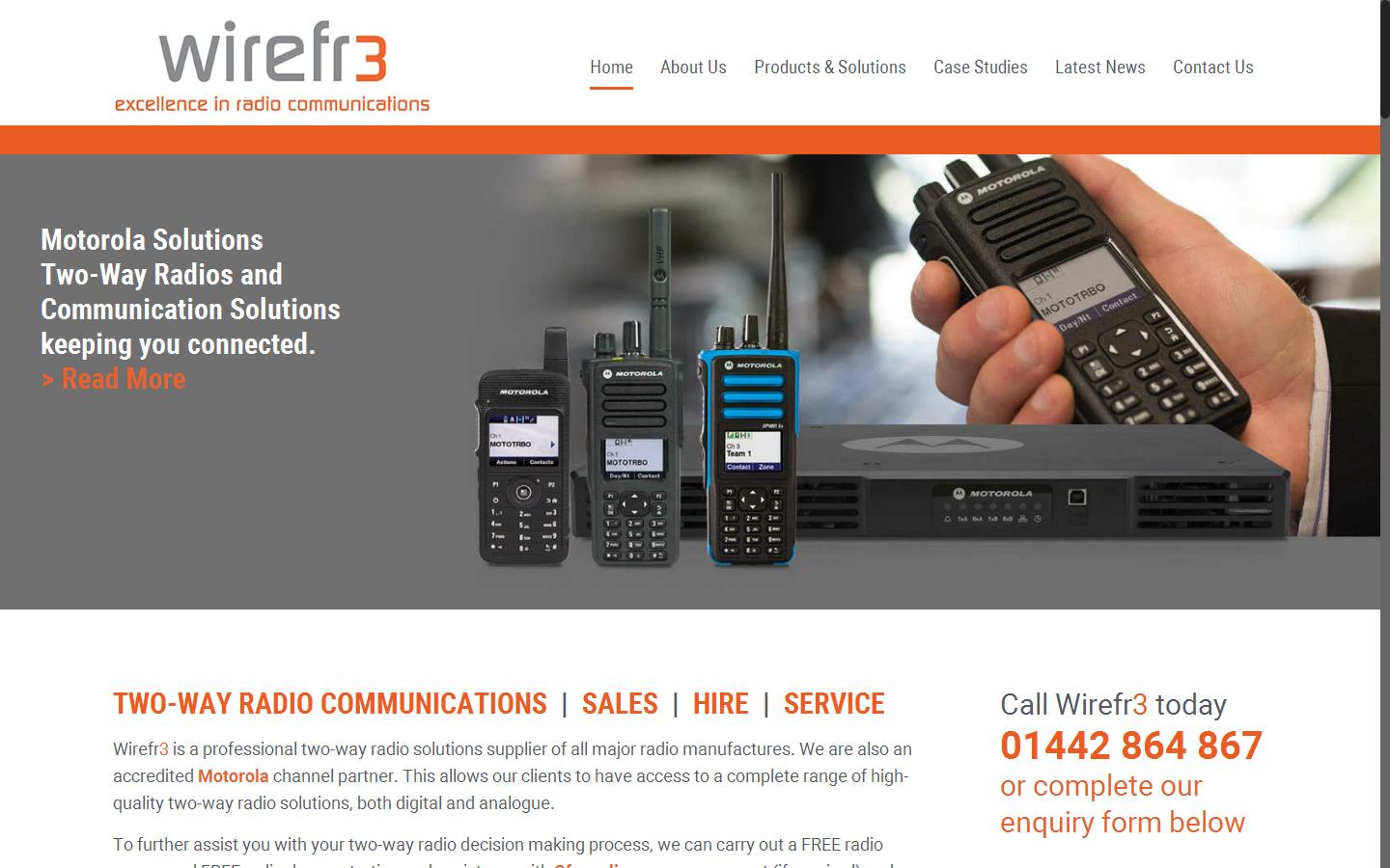 Wirefr3 Radio Communications Ltd Website
