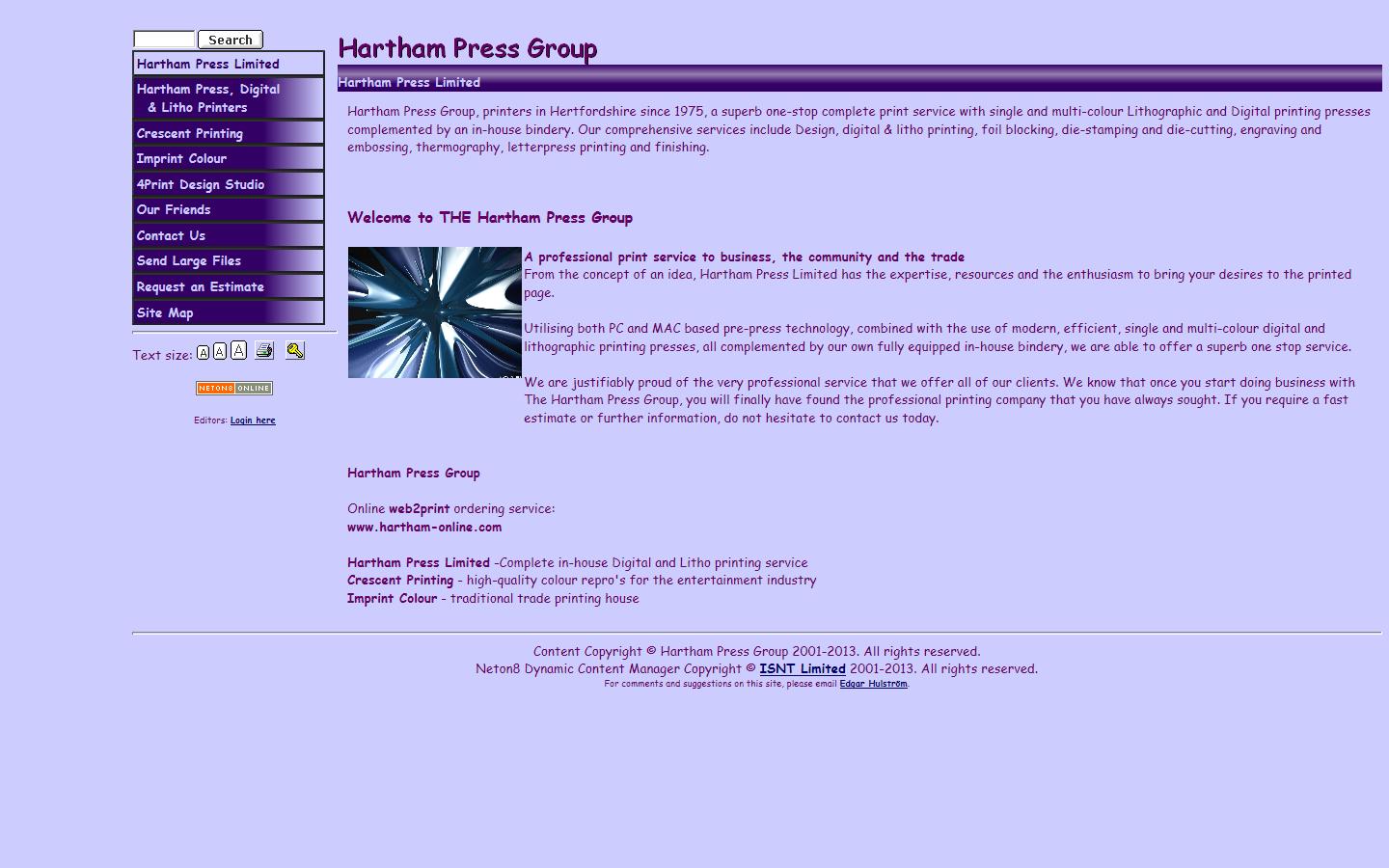 Hartham Press Group Website