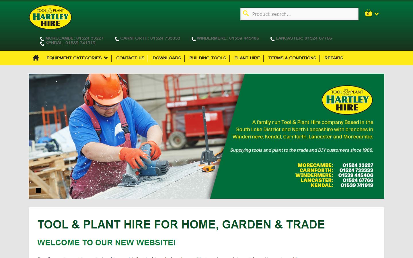 Hartley Hire Website