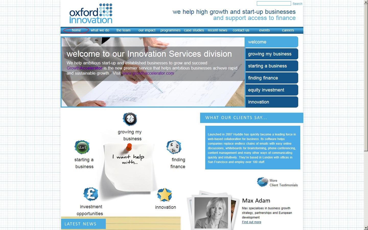 Oxford Innovation Ltd Website