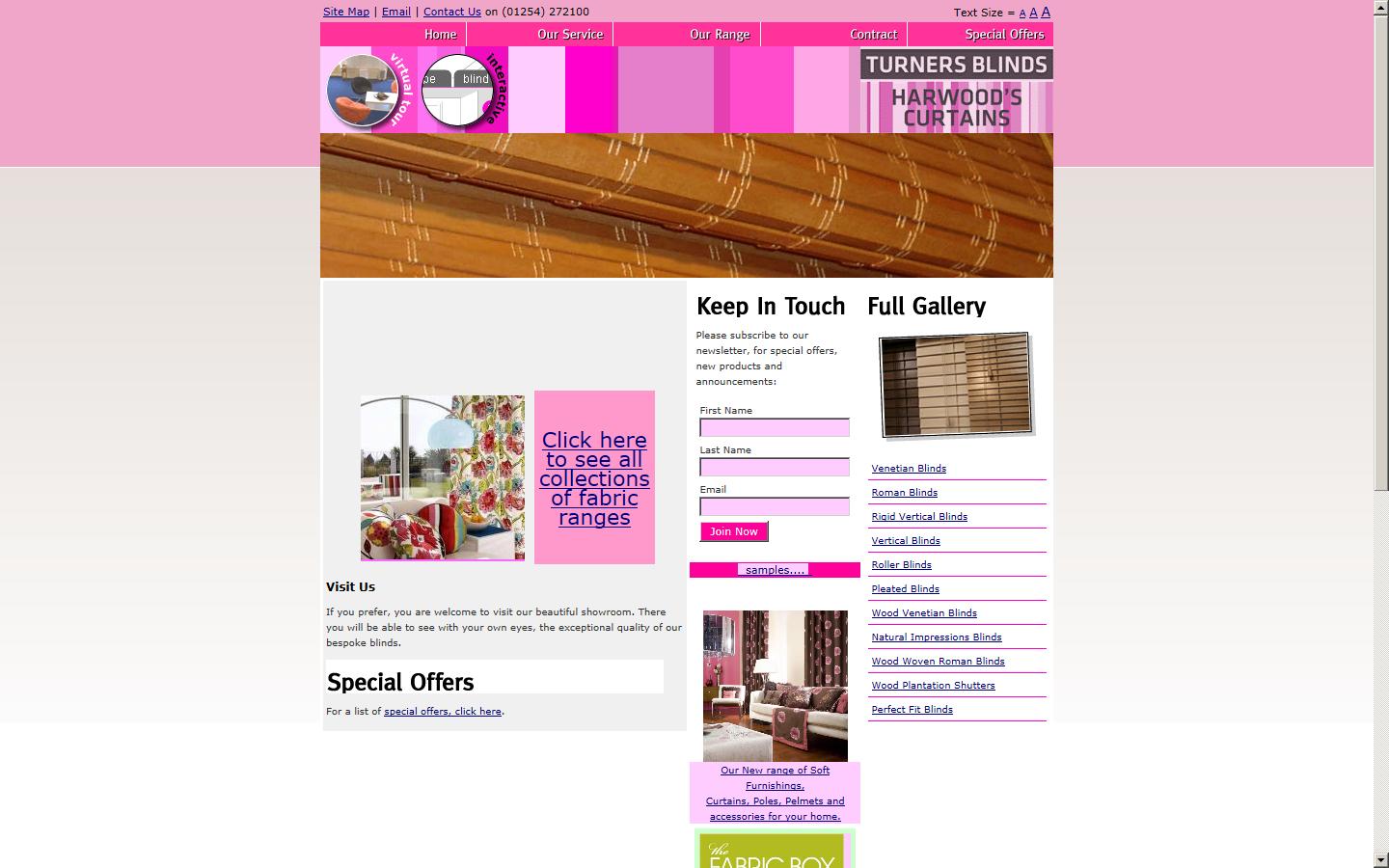 Harwoods Blinds Website