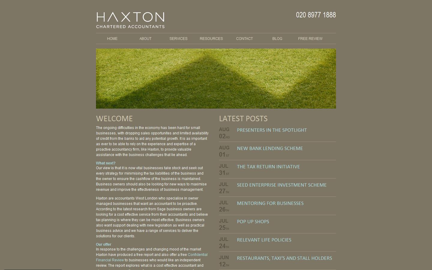 Haxton Chartered Accountants Website