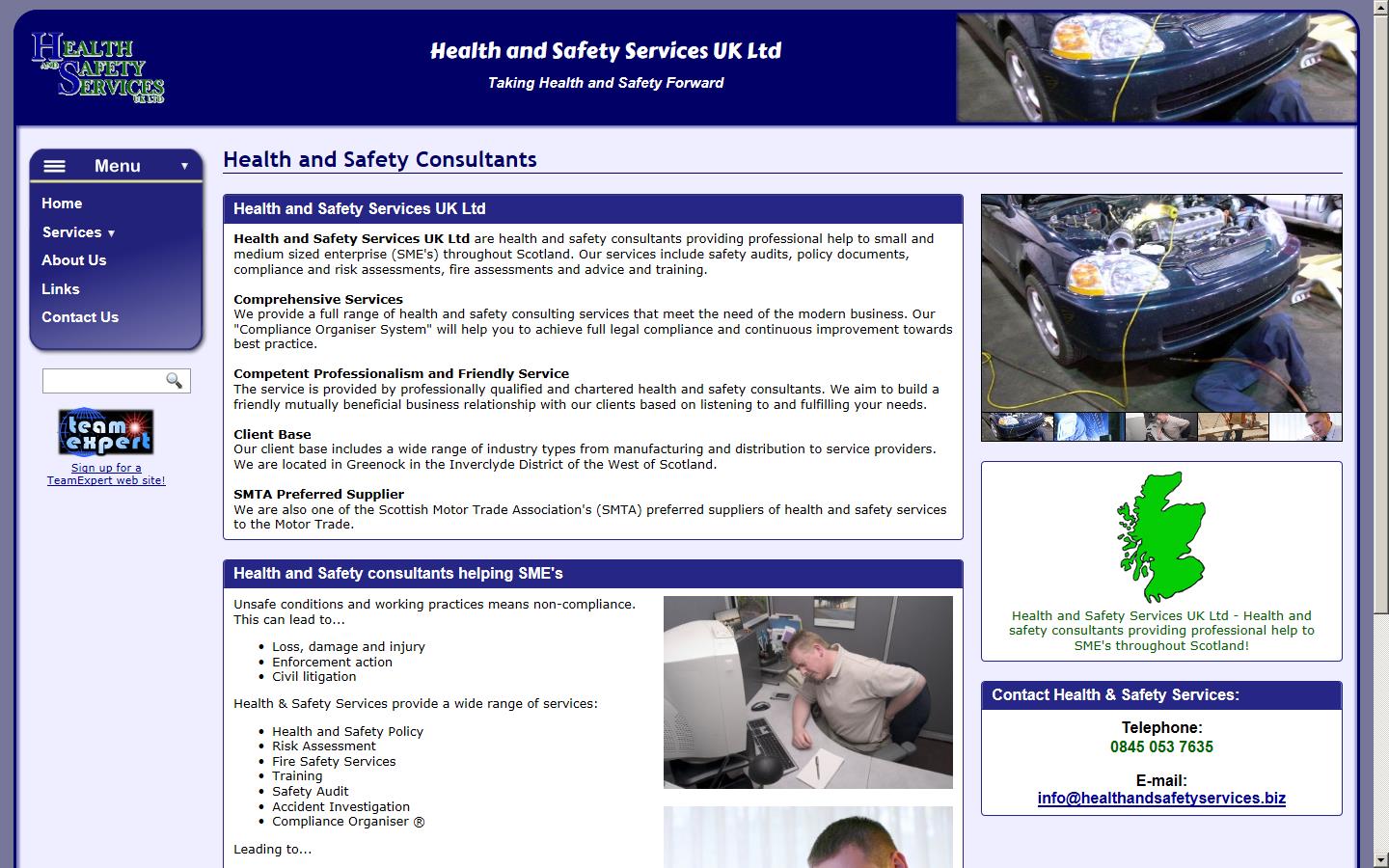 Health & Safety Services UK Ltd Website