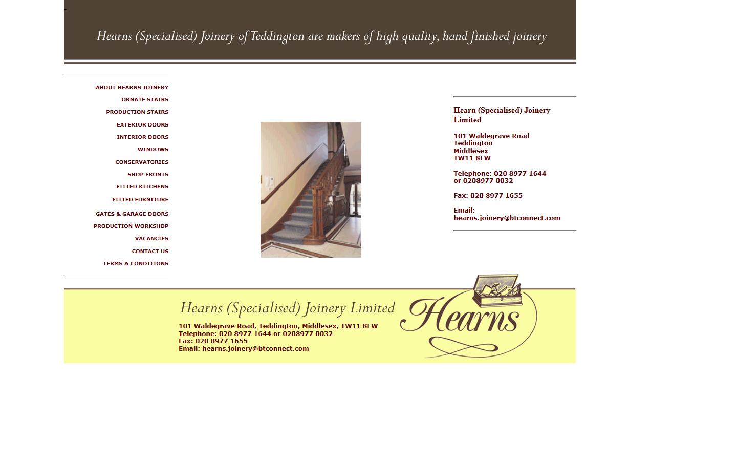 Hearns (Specialised) Joinery Website
