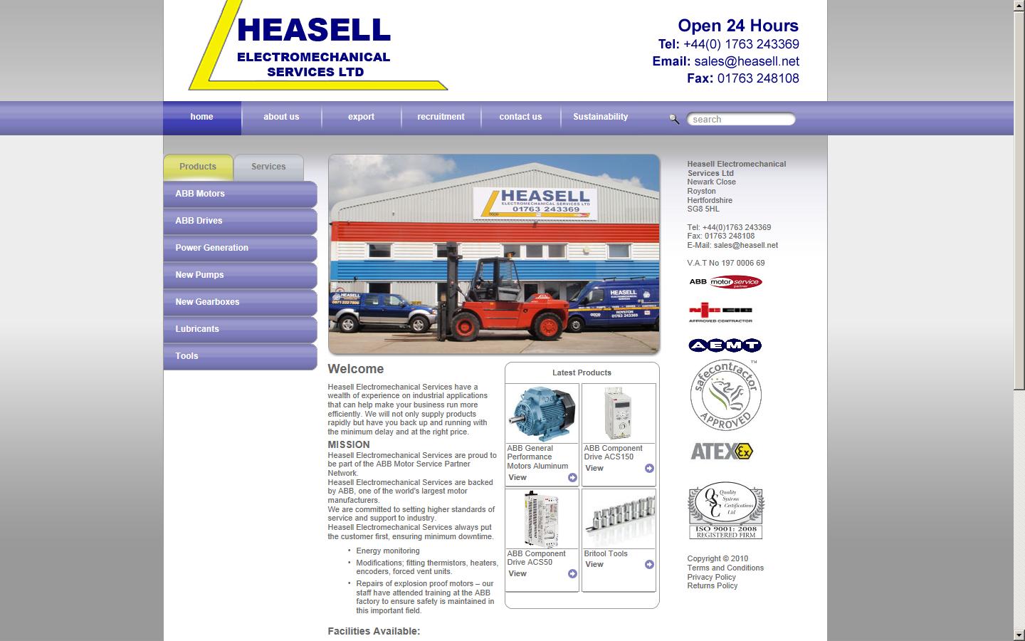Heasell Electromechanical Services LTD Website