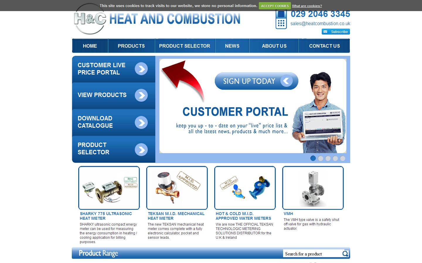 Heat & Combustion Supplies  Website