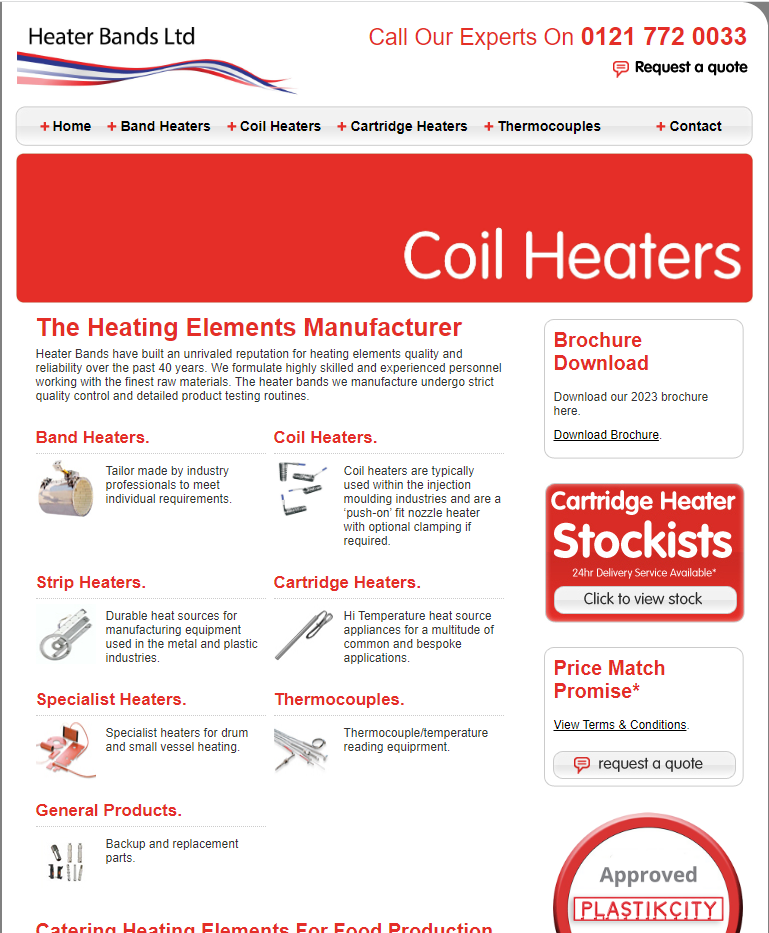 Heater Bands Ltd Website