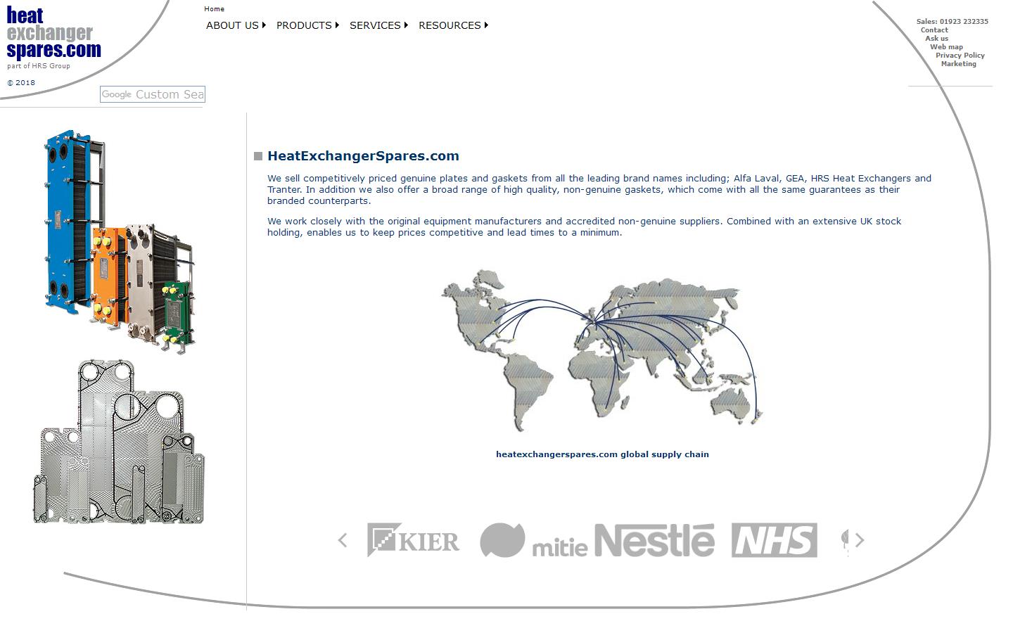 Heatexchangerspares Ltd Website