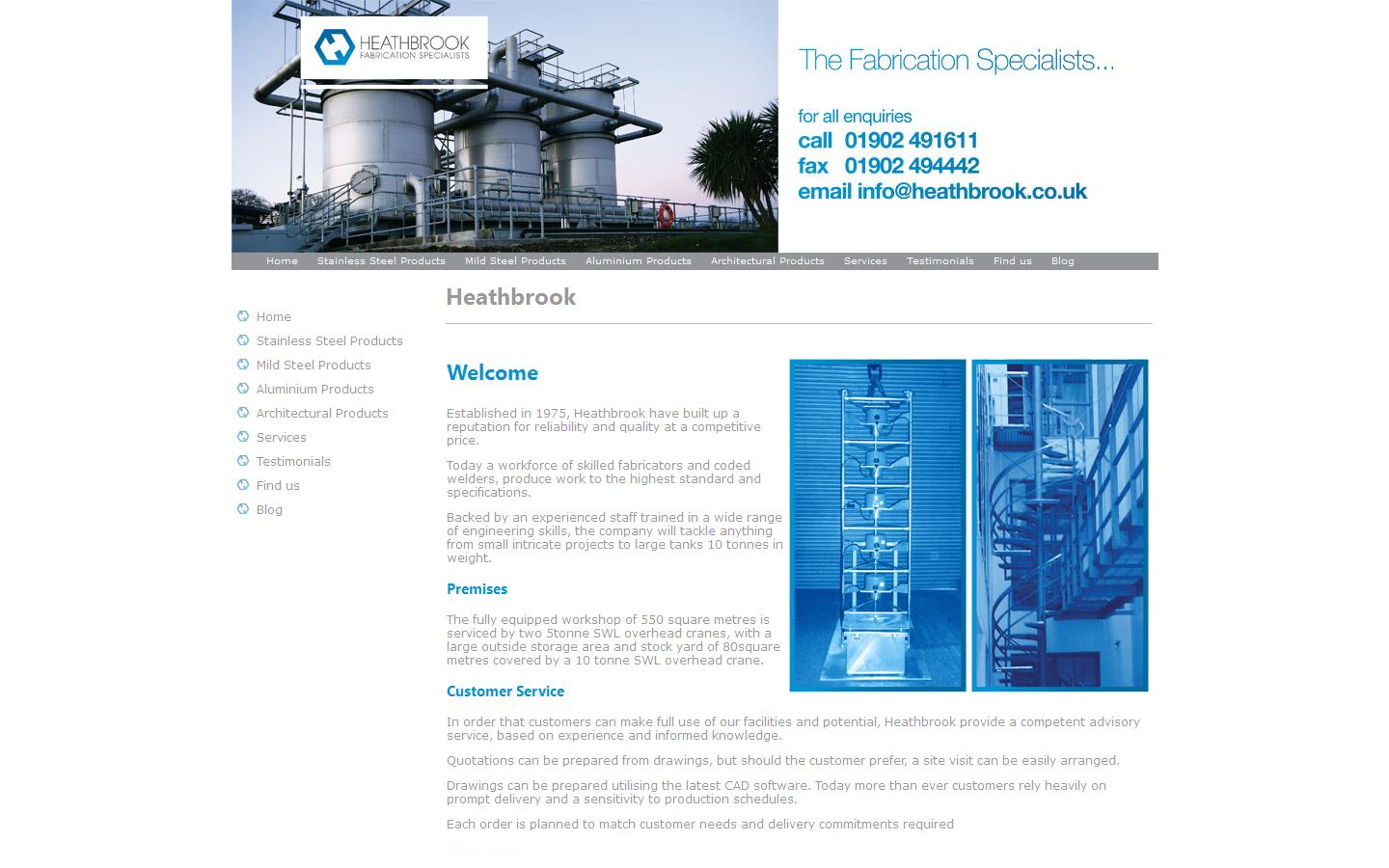 Heathbrook Construction Co Ltd Website