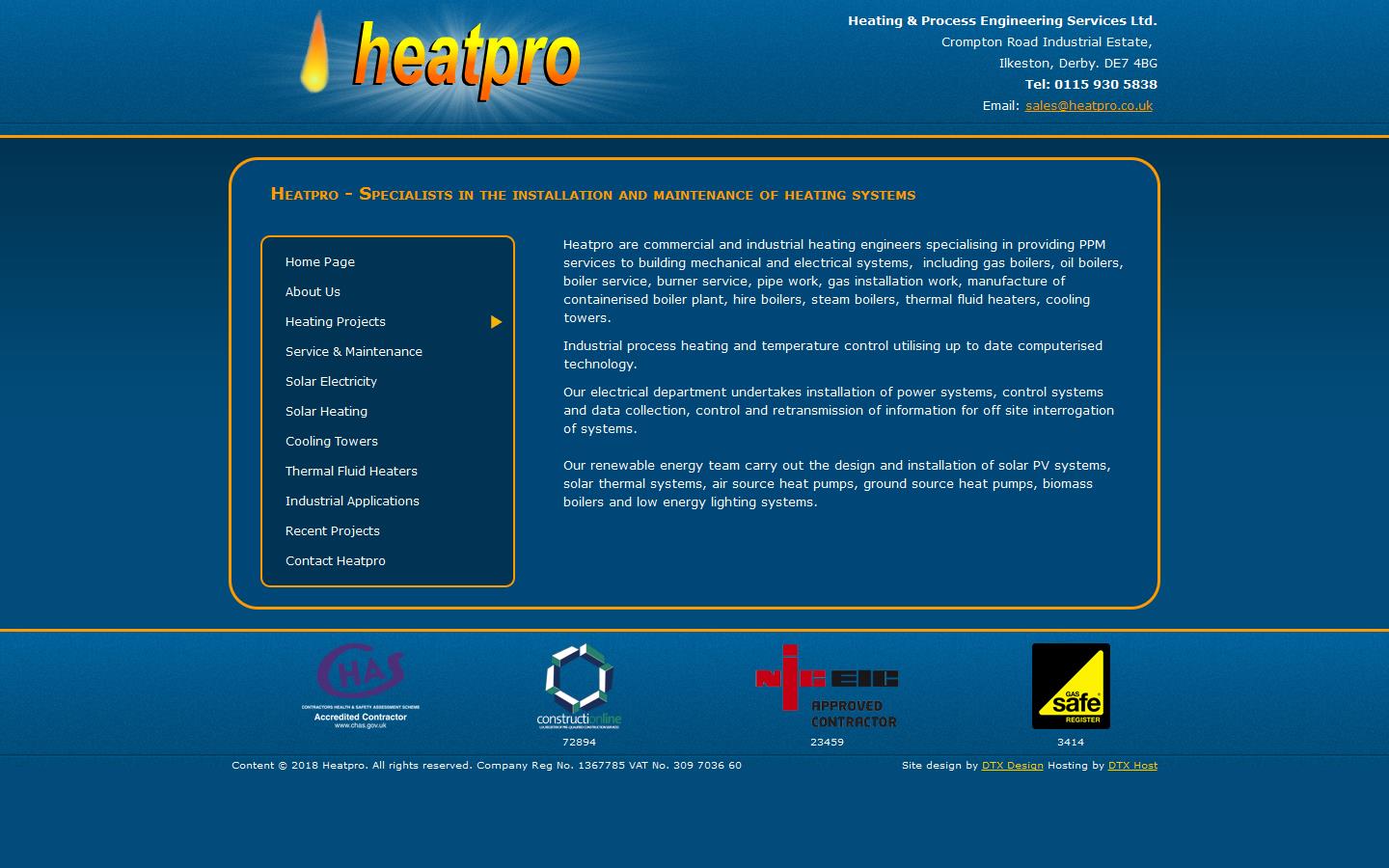 Heating & Process Engineering Services Ltd Website